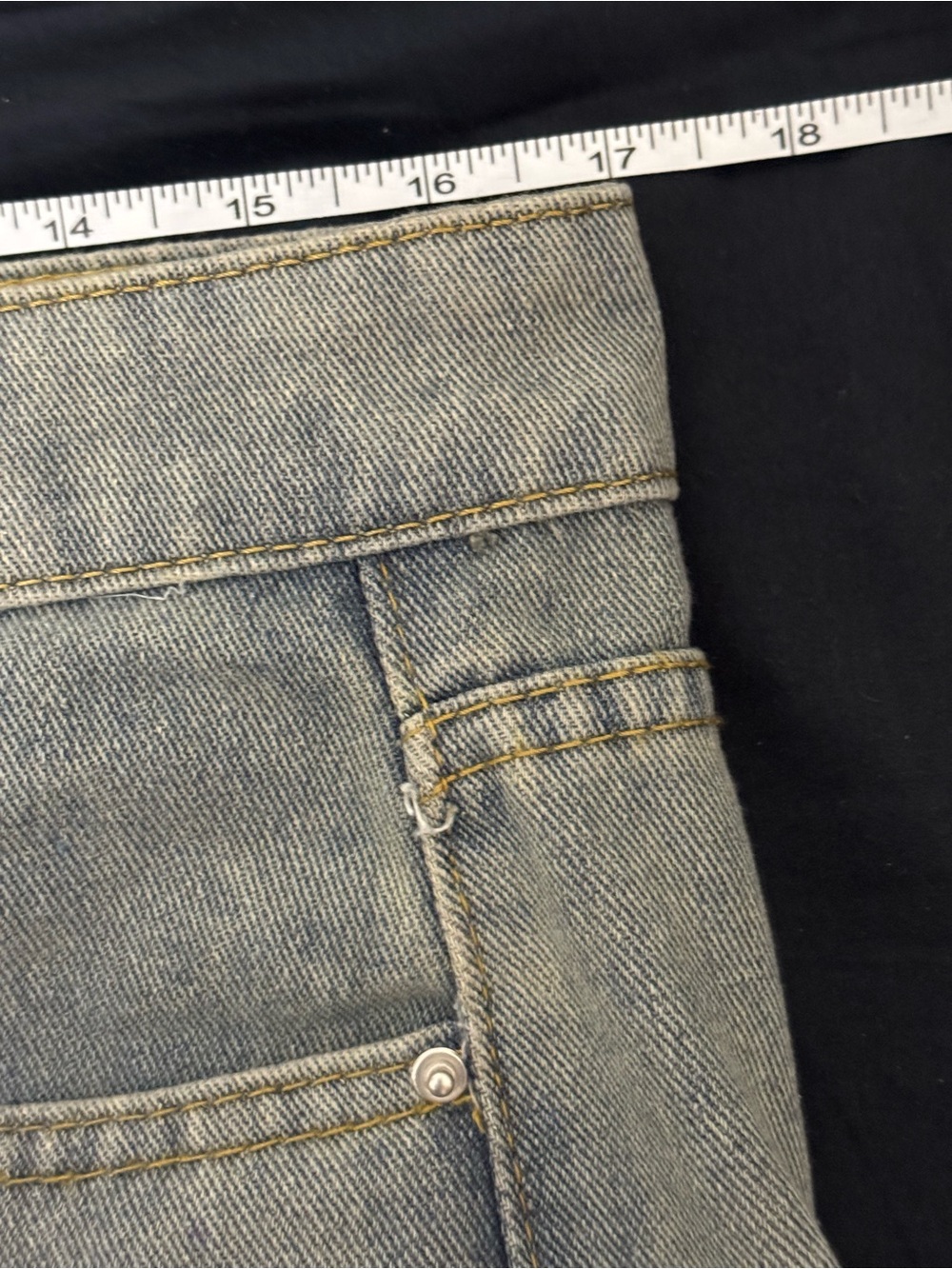 Men's Light Wash Gray Jeans (chrome hearts inspired) - Picture 3 of 3
